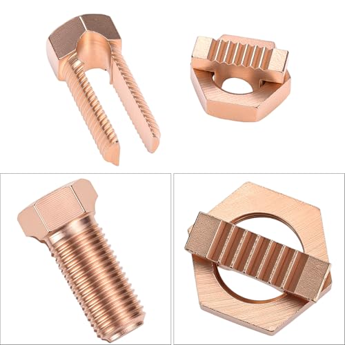 QWORK Copper Grounding Clamps 10-Pack, 2-6 AWG Grounding & Bonding Connectors