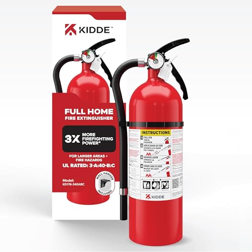 Kidde 5.5 lb Full Home Fire Extinguisher 3-A:40-B:C, Medium/Large