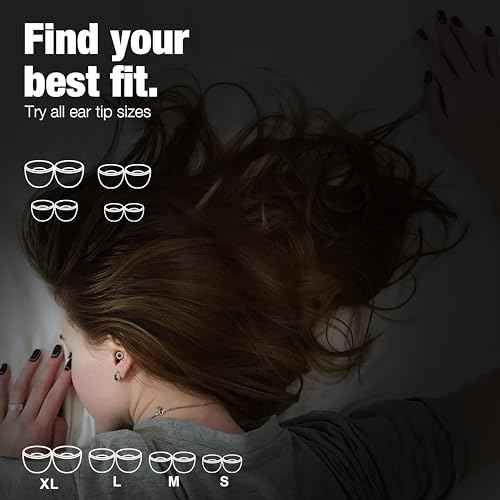 Ear Plugs for Sleeping, Noise Cancelling & Motorcycle Wind Noise - Reusable Earplugs & Hearing Protection in Soft Flexible Silicone for Sleep, Concerts or Focus - NRR 28db Earplugs, 8 Tips S/M/L/XL