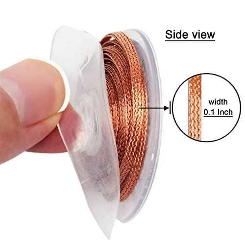 solder wick braid 10ft Length Desoldering Wick Braid Remover Tool Solder Sucker 1 piece No-Clean soldering Wick Wire Roll and Disassemble Electrical Components