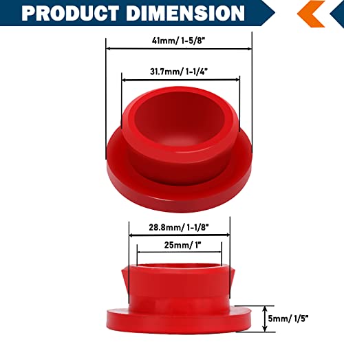 CheeMuii 20 Pack 1-1/8" Rubber Hubcap Plugs for Trailer Wheel Caps - Fits Stemco 359-5990