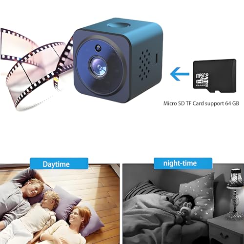 Hidden Camera Wireless,HD Mini spy Camera for Office& Home Security Small Hidden Micro Camera with Night Vision Compatible with iOS & Android