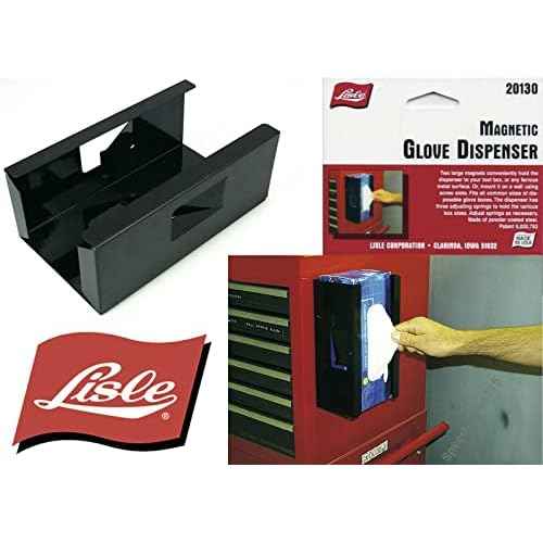 Lisle 20130 Magnetic Glove Dispenser,United States, Black