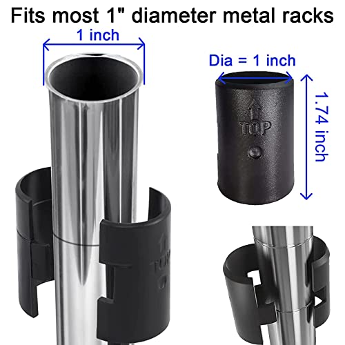 WAFJAMF 8 Pack Wire Shelf Lock Clips for 1" Post - Replacement Shelf Clips