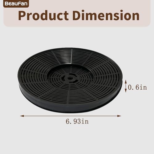 Beaufan CFK4 2-Pack Charcoal Filters for Cosmo 5MU30/5MU36 & SNDOAS US0475BPB/US0475NBK