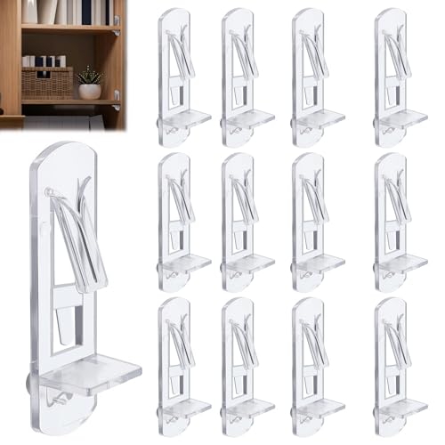 Ojeemii 20PCS Clear Plastic Shelf Support Pegs for 3/4" (20mm) Shelves, 0.19" Diameter