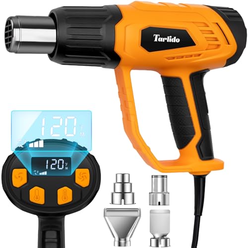 Heat Gun 1500W 120¡ÆF-1020¡ÆF(50¡ÆC-550¡ÆC) Fast Heating Heavy Duty Hot Air Gun Kit Variable Temperature Control Overheat Protection with 4 Nozzles for Crafts, Shrinking Pvc, StrippingPaint