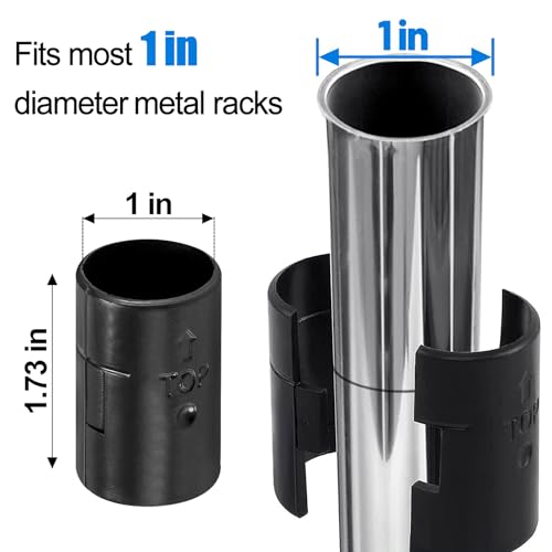 ANPHSIN 72 Pcs Wire Metal Shelving Clips for 1" Posts - Replacement Shelf Clips Set