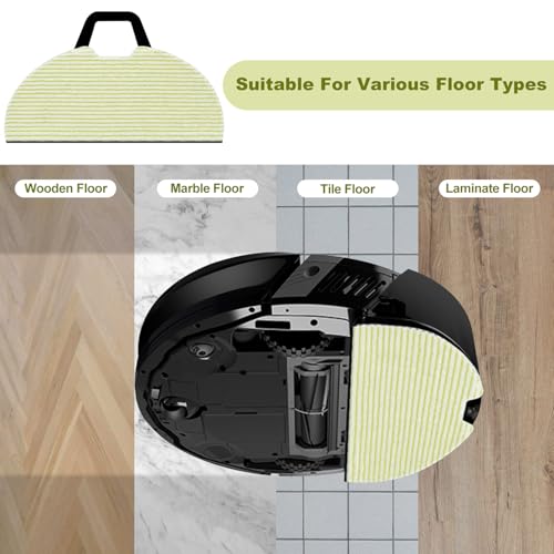 6 Pack Vacmop Replacement Pads for Shark RV2610WA AV2610WA AV2620WA AV2630WA RV2410WD Matrix Plus AI Ultra 2-in-1 Robot Vacuum Mop