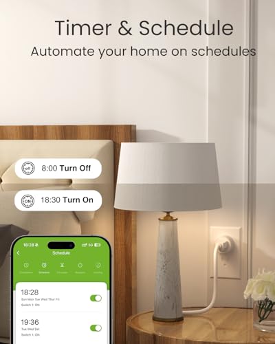 GHome Smart 5G WiFi Smart Plug Pack of 2, Voice Control Outlet Timer for Alexa & Google