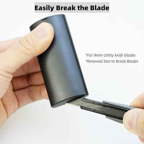 2Pcs Black Disposal Containers for Snap-Off Utility Knife 9mm Blade, Razor Blade Cutter Safe Storage Box for Workshop, Office, Crafting, Secure Disposal Solution