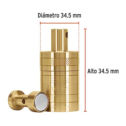 Truper PLOM-1L, Brass plumb, center ground, #1