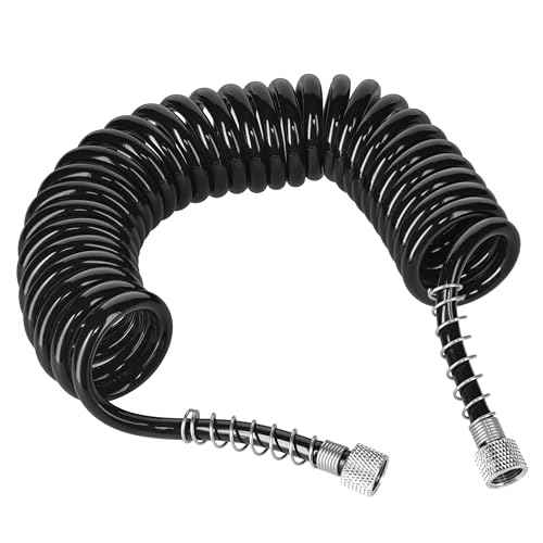 Master Airbrush Premium 10 Foot Recoiling Airbrush Hose - Standard 1/8" BSP Air Brush Hose Adapter Fitting Connectors on Both Ends