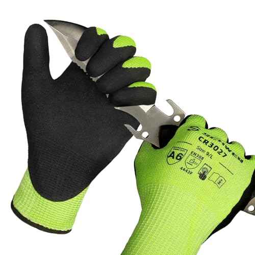 Schwer 2 Pairs Cut Resistant Gloves ANSI A6 Cut Proof Work Gloves, Touchscreen, for Men and Women Used for Woodworking, Glass Cutting, Construction, Cargo Handling, Car Repair, L