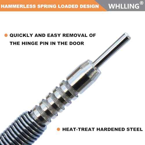 Hammerless Door Pin Removal Tool, Spring Driven Door Hinge Pin Remover Tool, 3500 PSI Striking Hinge Pin Tool