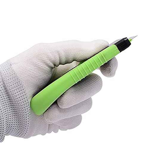 EHDIS Car Sticker Remover Glass Cooktop Razor Scraper with 10pcs Replace Blades for Label,Glue,Paint,Adhesive Remover,Oven Door, Stove Cleaning (Green)