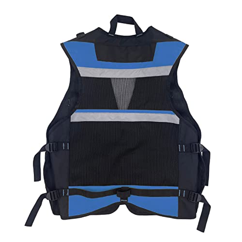 AISENIN Reflective Safety Tool Vest with Multi-pockets and Zipper,Heavy Duty Tool Vest for Electricians Carpenter