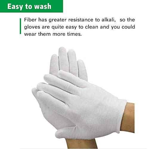 12 Pairs White Cotton Gloves 7.5" Medium Size,CST, film, coins, CD/DVD, Handling Gloves