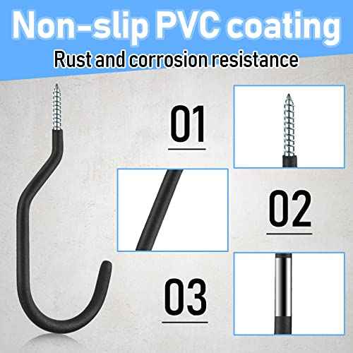 Amyhill 36 Pcs Bike Hooks for Wall Heavy Duty Bicycle Hooks for Hanging Bicycle Garage Storage Hanging Screw in Bike Storage Hanger