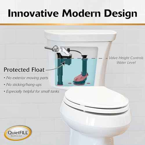 Korky QuietFILL Platinum Toilet Fill Valve - Universal Fits 99% of Toilets - Easy Height Adjust for Fast Install, 528MP