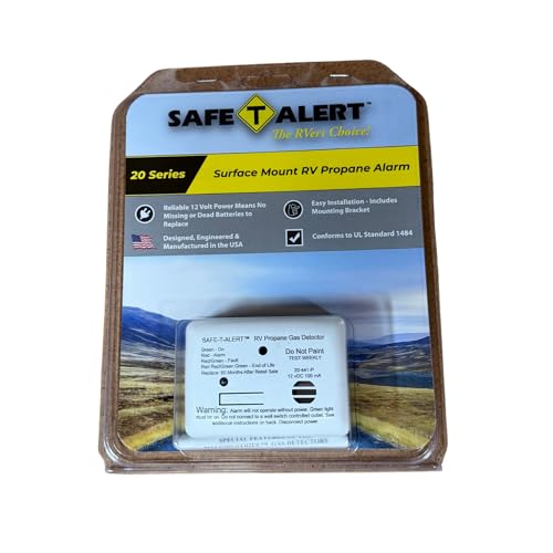 Safe T Alert 20 Series Propane Gas Alarm - Surface Mount, 12V RV Safety Device