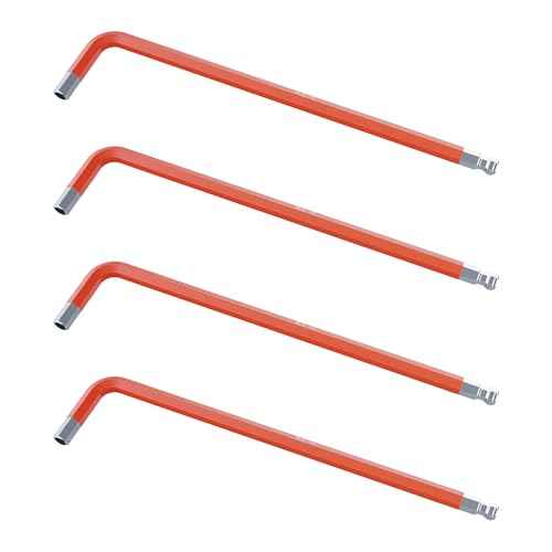 4PCS 3/16" Ball End Hex Key Allen Wrench, SAE Internal Hexagonal Wrench, L Shaped Long Arm S2 Steel Repairing Tool£¬Orange