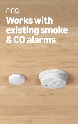 Ring Smoke & CO Alarm Alert Sensor with Real-Time Notifications, No Base Station Needed