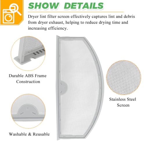 Techecook Stainless Steel Dryer Lint Filter Replacement for GE/Hotpoint Dryers