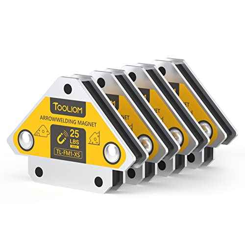 TOOLIOM Arrow Welding Magnets 4pcs 25 LB Strong Hold Magnetic Welding Holder Welder Magnet Set Welding Accessories