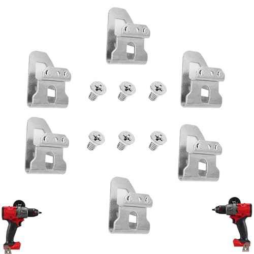 6 Pack 42-70-2653 Belt Clip/Hook compatible with milwaukee Work with M18 tool Impact Driver Hammer Drill Replace for 2797-22£¬2604-20, 2604-22, 2604-22CT with Free Screw