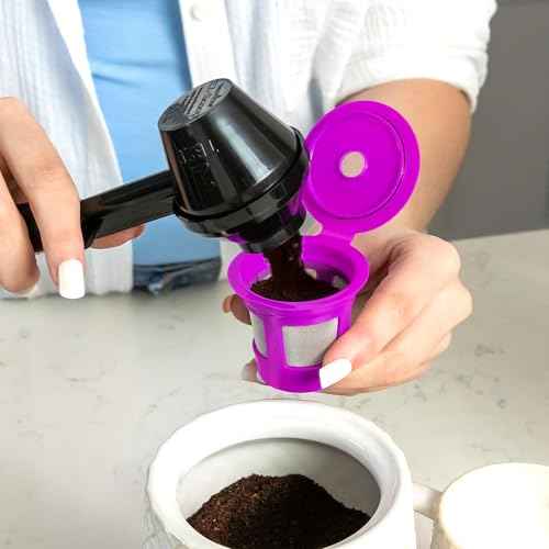Perfect Pod 1-Stream Cafe Save Reusable K Cup Pod Coffee Filters - Refillable Coffee Pod Capsules with Built-In, Integrated Mesh Strainer for use with Keurig & Select Single Cup Coffee Makers, 4-Pack