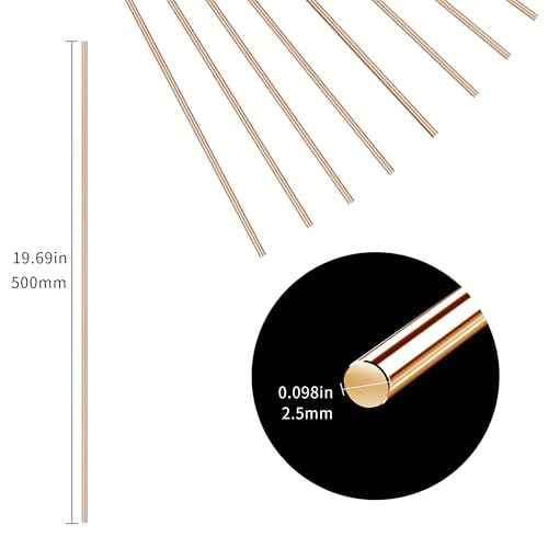 Phosphor Copper Brazing Rods. 20 Pieces of BCuP-2 Self-Fusing Soldering Rods, 1/10 ¡°x19.6¡± HVAC Refrigerator Copper Pipe Repair Kit for Air Conditioners, Freezers and DIY Crafts