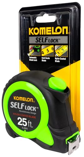 7.6m Komelon Self Lock Power Tape Measure with Retraction Control