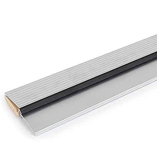 Door Threshold for Exterior Door - Outswing Exterior Door Threshold Seal, Fixed Bumper Sill with Q-Lon Seal, Oak with Aluminum Top - 36 inches (Aluminum, 36")