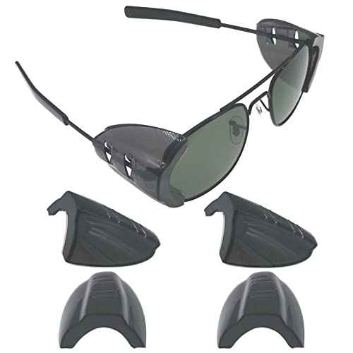 2/4/6/10 Pairs Safety Glasses Side Shields,Slip on Side Shields,Fits Small to Medium Eyeglasses Frames(Black,Medium)