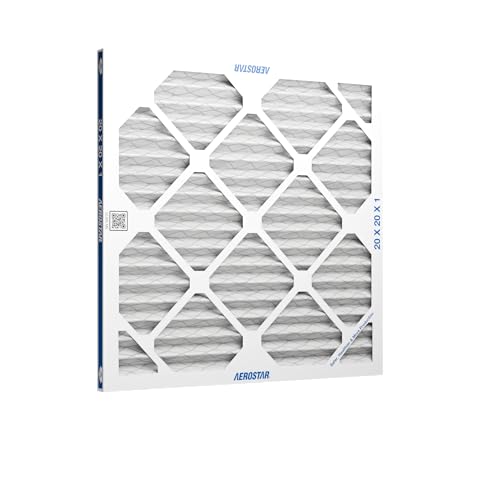 Aerostar 20x20x1 MERV 8 - 6 Count - High Efficiency Pleated HVAC, Furnace & Air Conditioner Filters - Removes Dust, Lint, Mold & Allergy-Causing Pollen