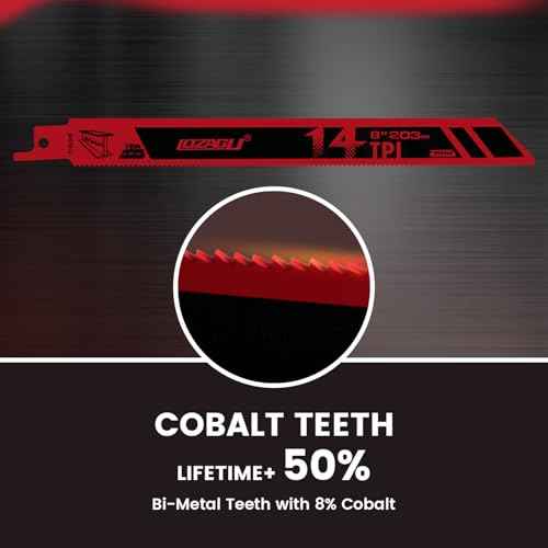 10-Piece Reciprocating Saw Blades Set, 6 to 9 Inch Metal/Woodcutting Saw Blades, Pruner Saw Blades