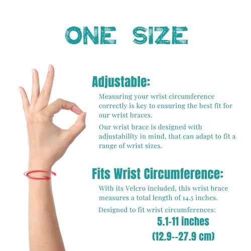 2 Pack Wrist Braces - Wrist Wraps for Carpal Tunnel, Arthritis, and Tendinitis Pain Relief - Fits Both Right and Left Hands - Compression and Support for Fitness Enthusiasts