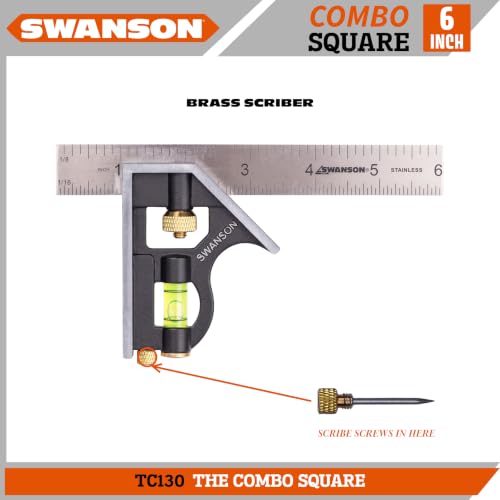 Swanson 6 in. Combination Square, Zinc Head, Stainless Blade (TC130)