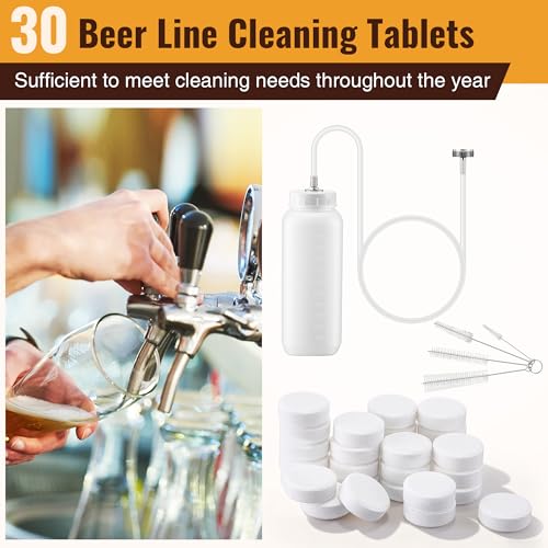 Kegerator Cleaning Kit with 30 Beer Line Tablets – Complete Keg Maintenance