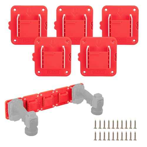 Tools Drill Mount Holder, Compatible for Craftsman V20 20V Li-ion Drill Tools Holder Dock Hanger with 20 Screws, 5 Packs (No Tool)