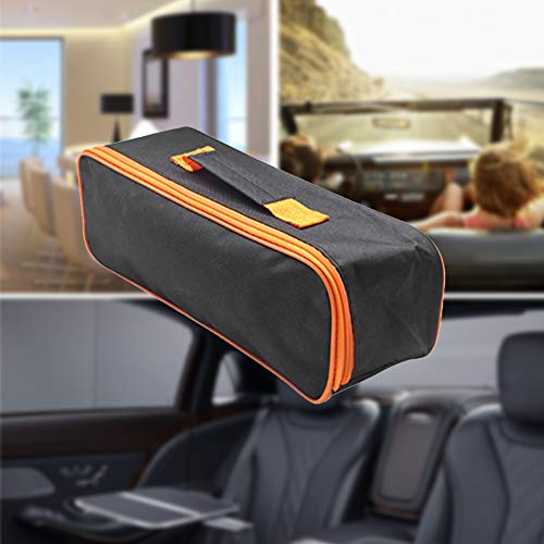Vacuum Cleaner Tool Bag, Car Cleaner Storage Bag Portable Pouch Car Vacuum Cleaner Tool Bag Zipper Closure Storage Case Durable(Black,Size:36.5 x 11 x 13 cm)