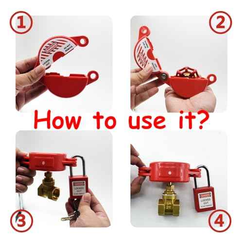 Gate Valve Lockout and Safety Padlock,1Set, Hose Bib Lock for Outdoor Faucet Knob/Water Spigot/Propane Tank,1 to 2-1/2 in Dia Valve Handles,Secure Lock Device for Outside Garden Valve