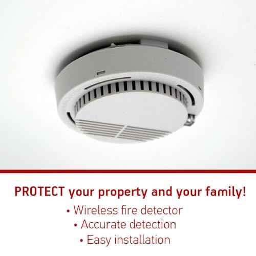 Smoke Alarm detectors are Used in Household Kitchens or Offices to detect Gas Alarms (1-Pack)