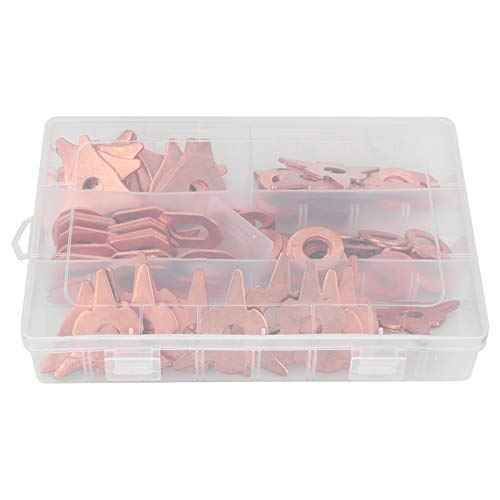spot Welder Tips spot Welder dent Puller 20 * 13 * 4 Srliya 110pcs Dent Pulling Puller Rings Triangle OT Round for Car Body Welding Repair Tool Set