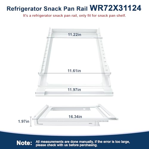GE Snack Pan Rail Cover WR72X31124 Replacement for GIE/GTE/GTS Models