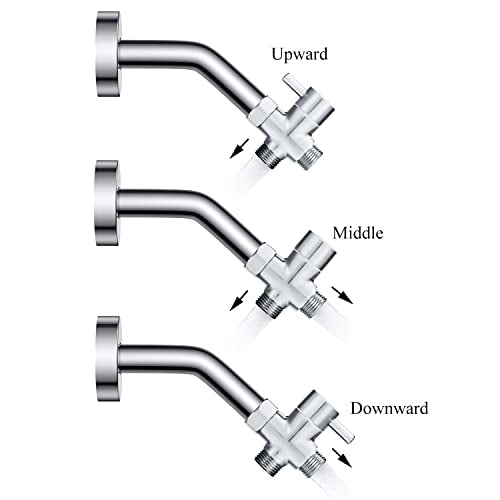 Sneatup Solid Brass 3-Way G1/2 Shower Diverter Chrome-Plated, Easy Install, Leak-Free