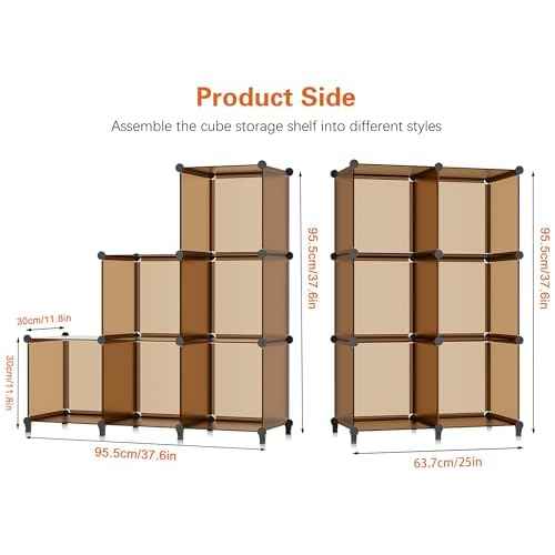 6-Cube Storage Organizer, Closet Organizer Storage Shelf Bookcase Bookshelf with Metal Hammer, Storage Cubes Organizer Cabinet for Kids, Closet, Bedroom, Bathroom, (11.8x11.8x11.8 inch)