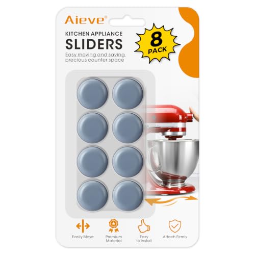 Aieve 8Pcs Appliance Sliders for Countertop – Small Self-Adhesive PTFE Friction Pads