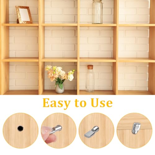 Okxiri Silver 124-Piece Shelf Pegs Kit with 5 Styles for Cabinets & Shelves